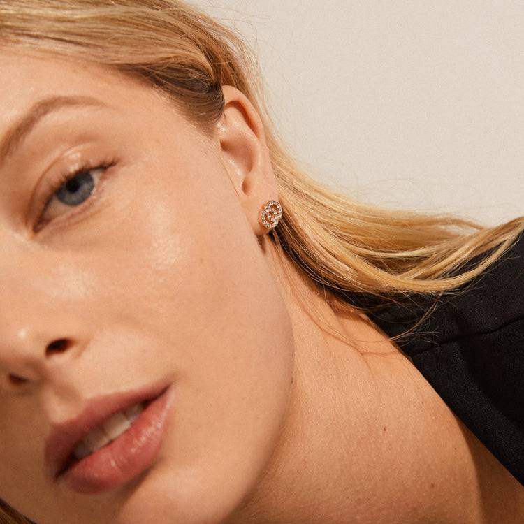 Pilgrim VICTORIA Recycelte Kristallohrringe, Vergoldet