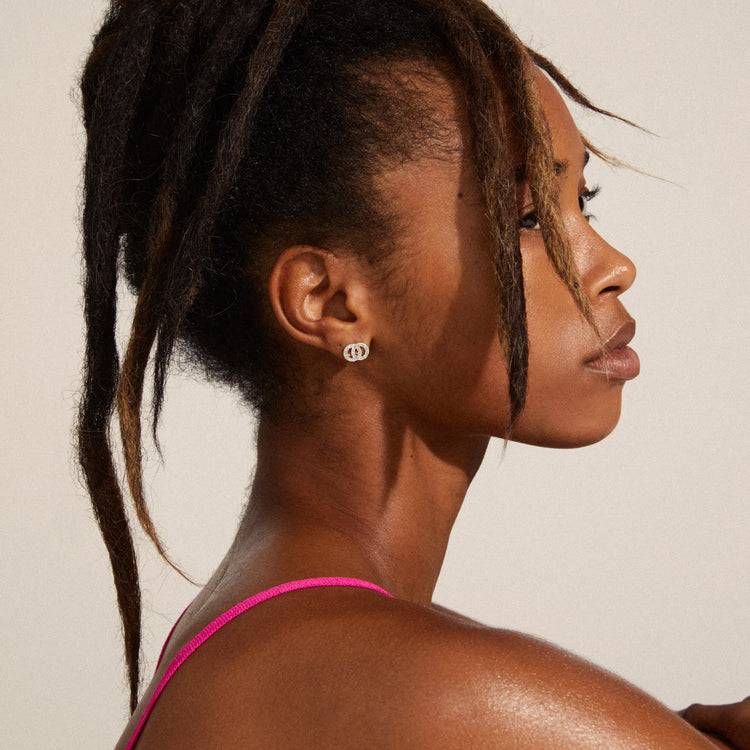 Pilgrim VICTORIA Recycelte Kristallohrringe, Versilbert