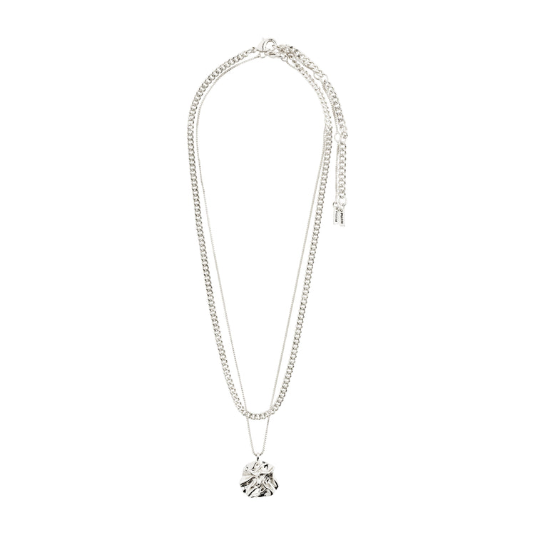 Pilgrim WILLPOWER Panzer- & Münzhalskette, 2-in-1-Set, Versilbert