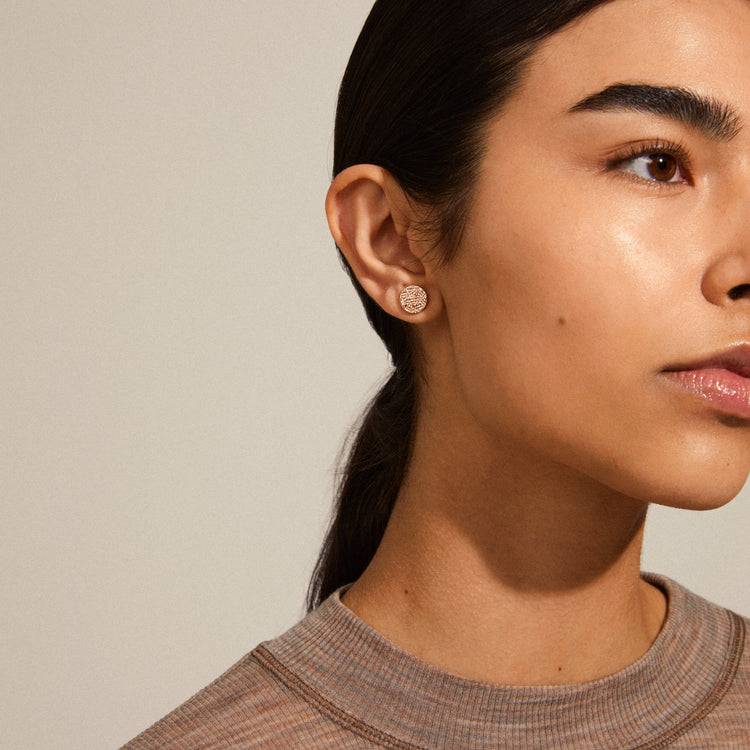 Pilgrim WYNONNA Recycelte Rustikale Ohrringe, Rosévergoldet