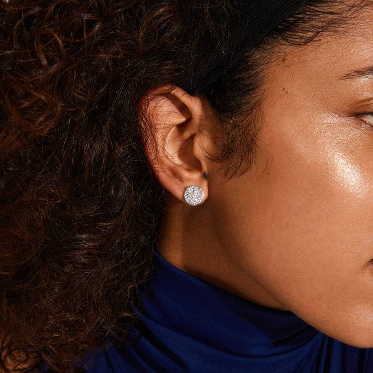 Pilgrim WYNONNA Recycelte Rustikale Ohrringe, Versilbert