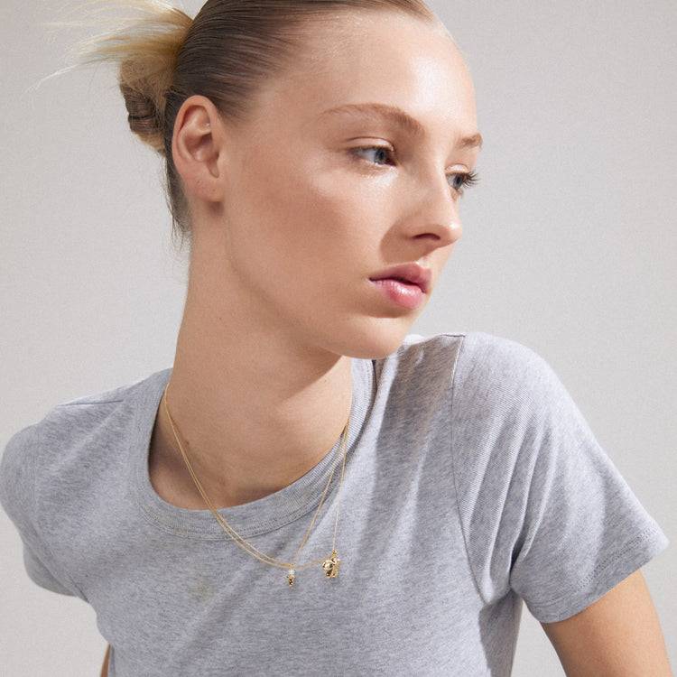 Pilgrim ZHURI Recycelte Halskette 2-in-1-Set Vergoldet