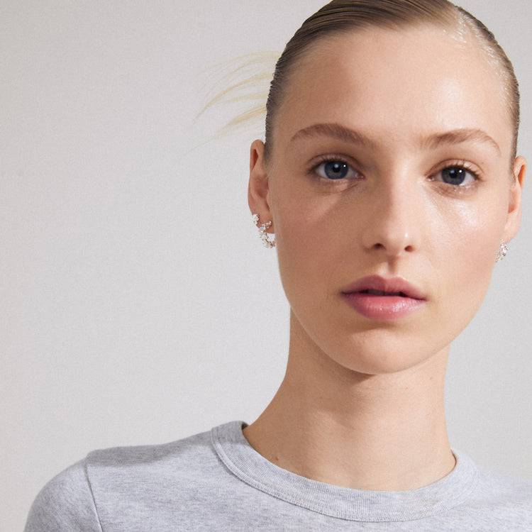 Pilgrim ZHURI Recycelte Ohrringe 2-in-1-Set Versilbert