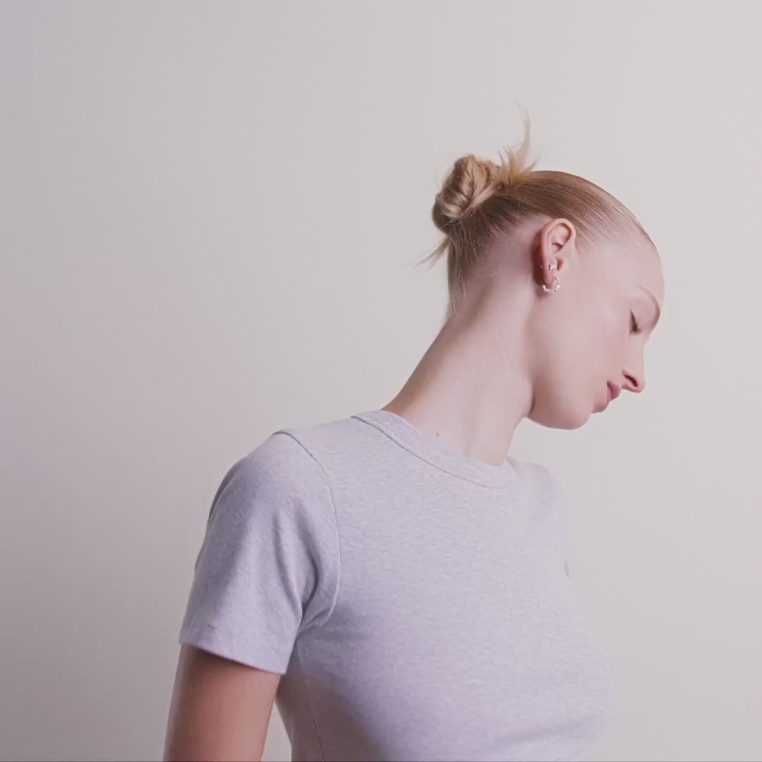 Pilgrim ZHURI Recycelte Ohrringe 2-in-1-Set Versilbert