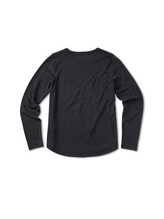 Pinqponq Longsleeve Merino - Dark Grey Melange (Female)