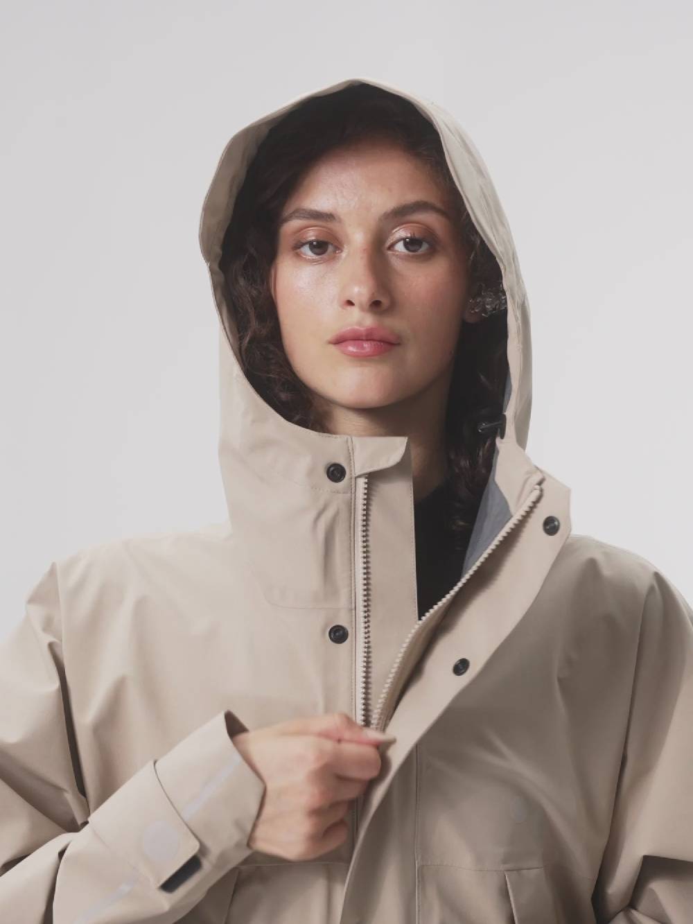 Pinqponq Aestech Rain Parka - Caramel Khaki (Unisex)