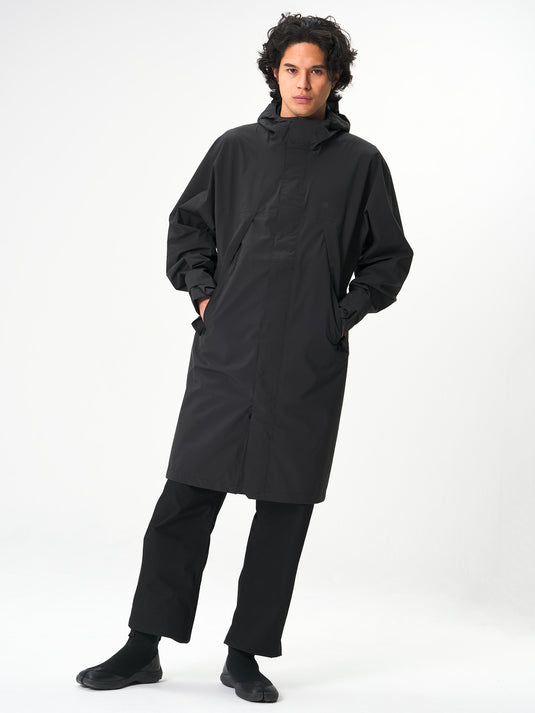Pinqponq Aestech Rain Parka - Peat Black (Unisex)