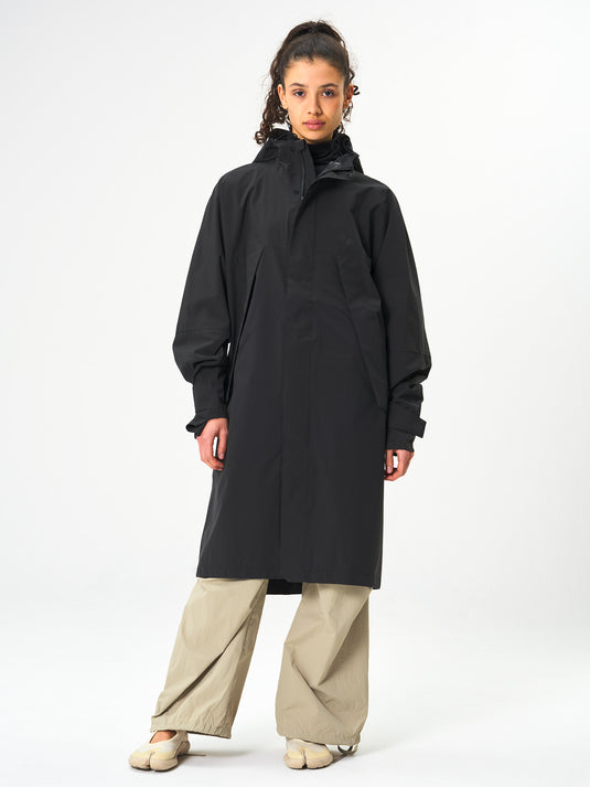 Pinqponq Aestech Rain Parka - Peat Black (Unisex)
