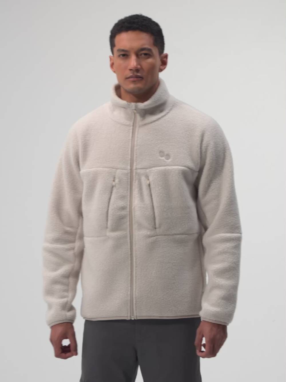 Pinqponq Fleece Jacket - Cliff Beige (Male)