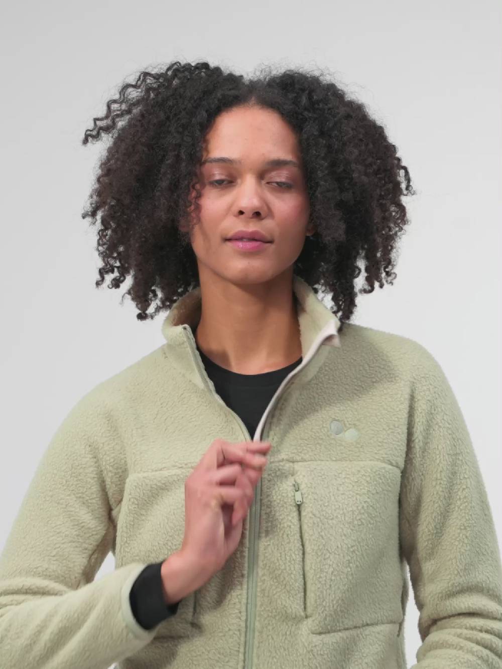Pinqponq Fleece Jacket - Reed Olive (Female)