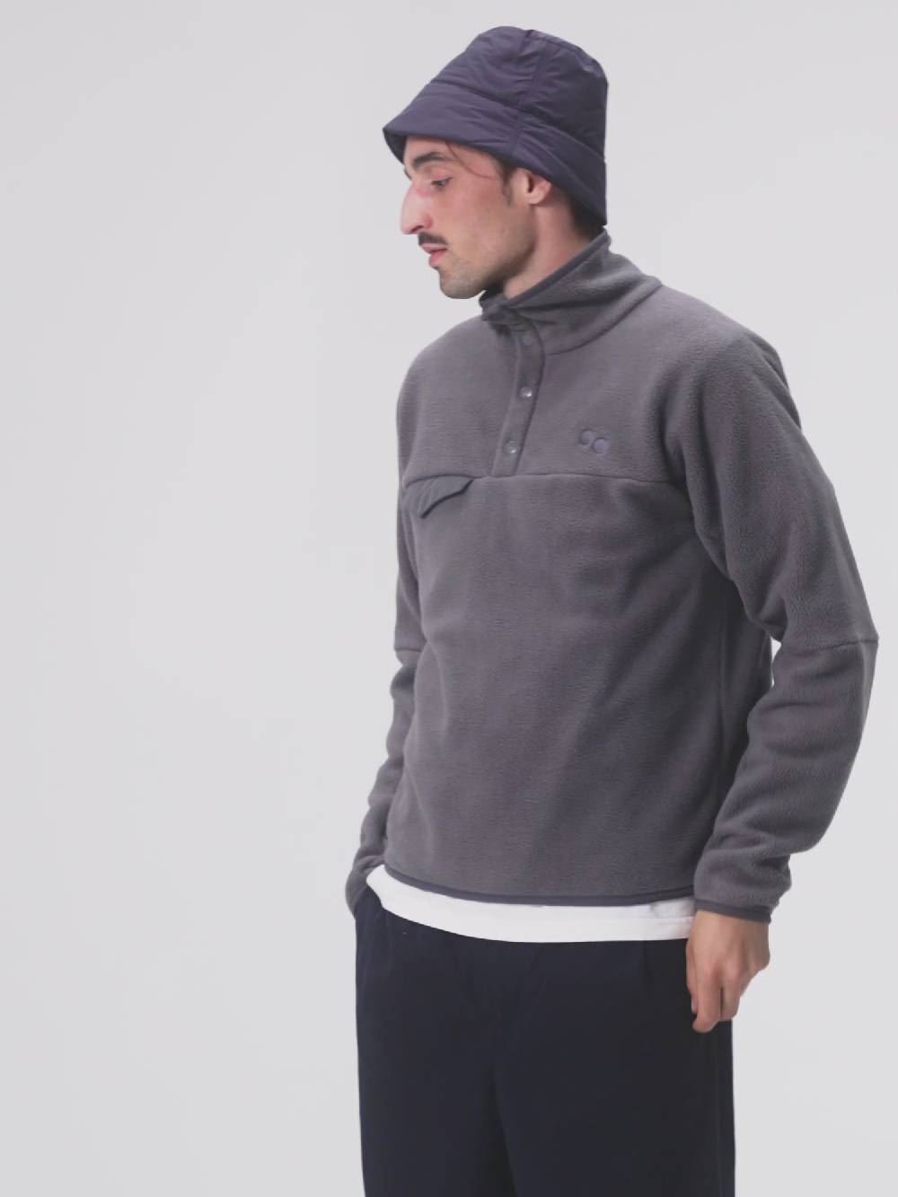 Pinqponq Fleece Pullover - Graphite Grey (Unisex)