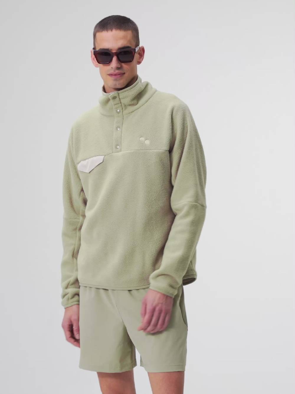 Pinqponq Fleece Pullover - Reed Olive (Unisex)