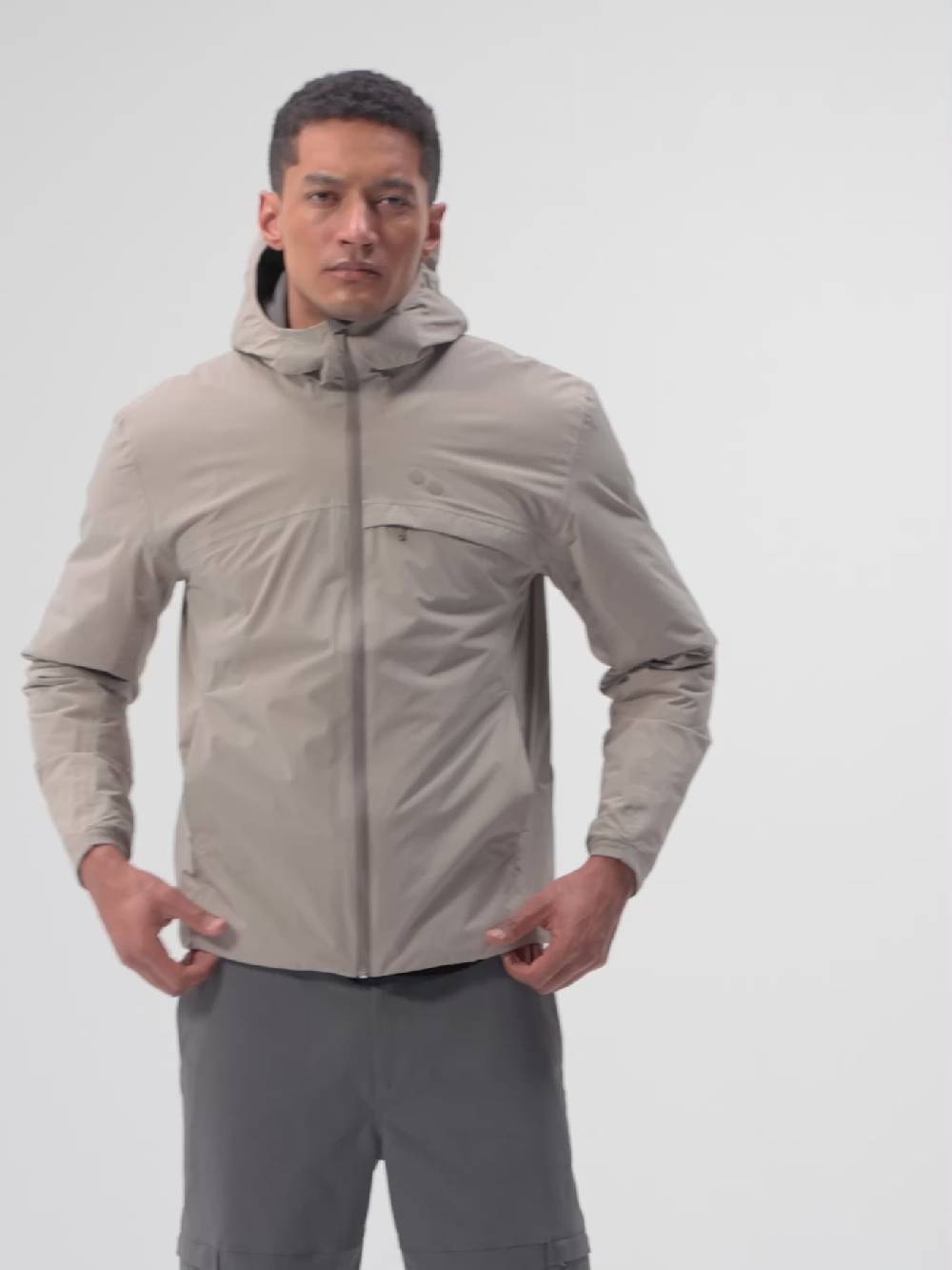 Pinqponq Hoodie Jacket - Cement Taupe (Male)