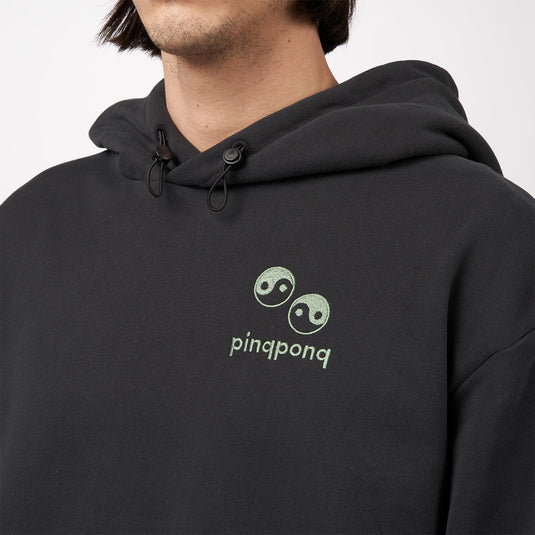 Pinqponq Hoodie - Peat Black Yin Yang (Unisex)