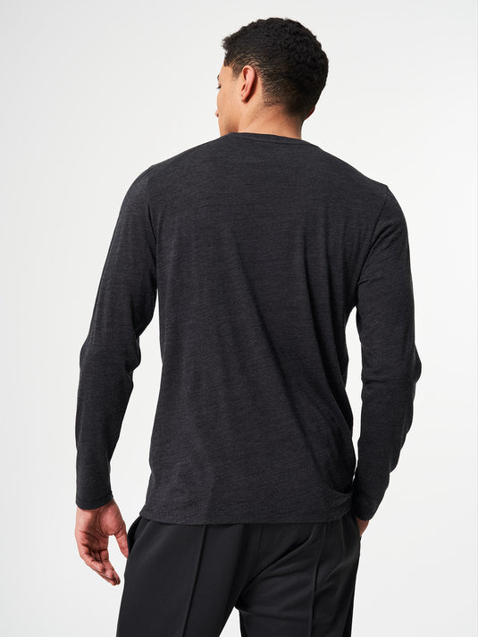 Pinqponq Longsleeve Merino - Dark Grey Melange (Male)