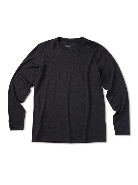 Pinqponq Longsleeve Merino - Dark Grey Melange (Male)