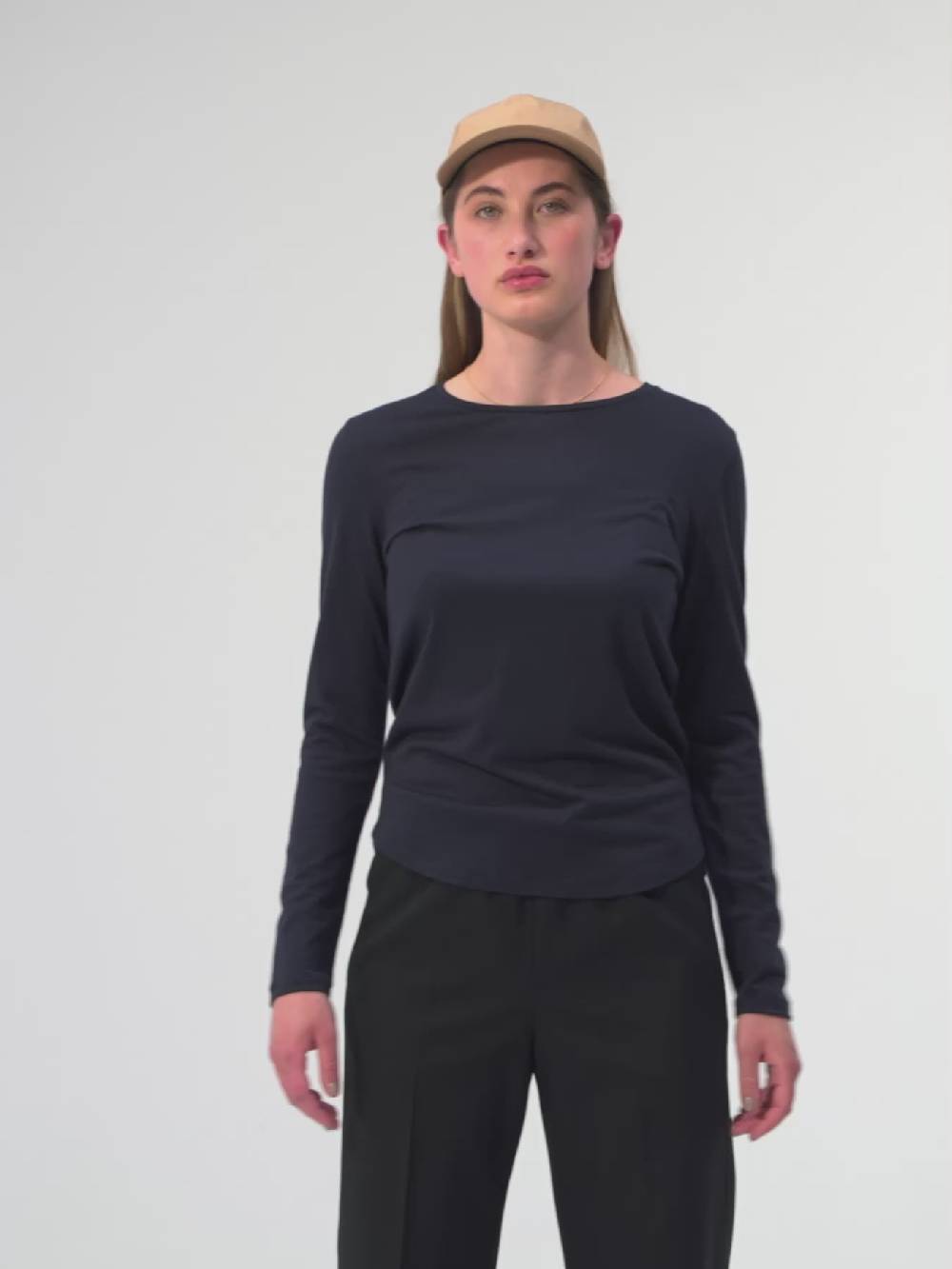 Pinqponq Longsleeve Merino - Sheep Navy (Female)