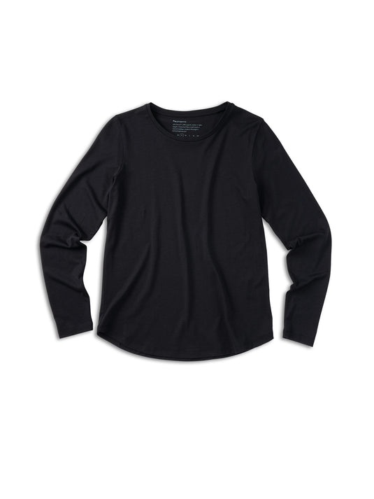 Pinqponq Longsleeve TENCEL™ - Wooden Black (Female)
