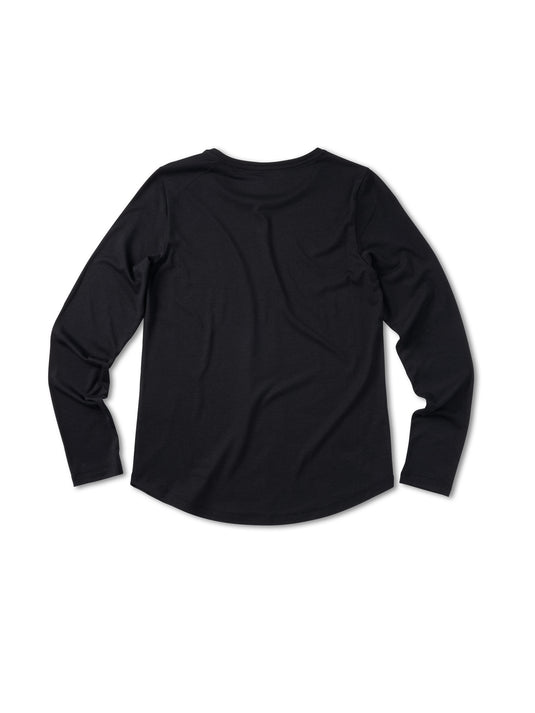 Pinqponq Longsleeve TENCEL™ - Wooden Black (Female)