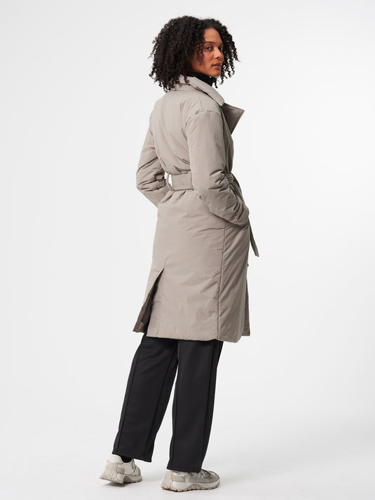 Pinqponq Padded Trench Coat - Cement Taupe (Unisex)