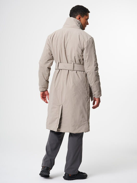Pinqponq Padded Trench Coat - Cement Taupe (Unisex)