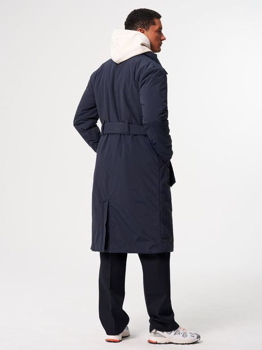 Pinqponq Padded Trench Coat - Fjord Navy (Unisex)