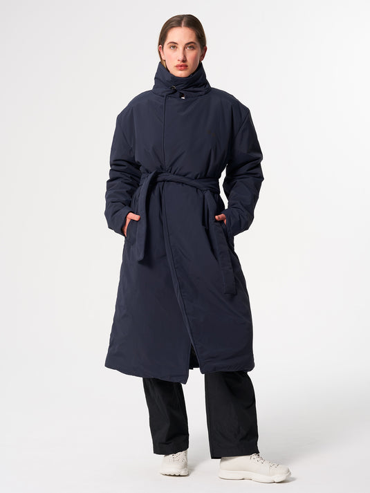 Pinqponq Padded Trench Coat - Fjord Navy (Unisex)