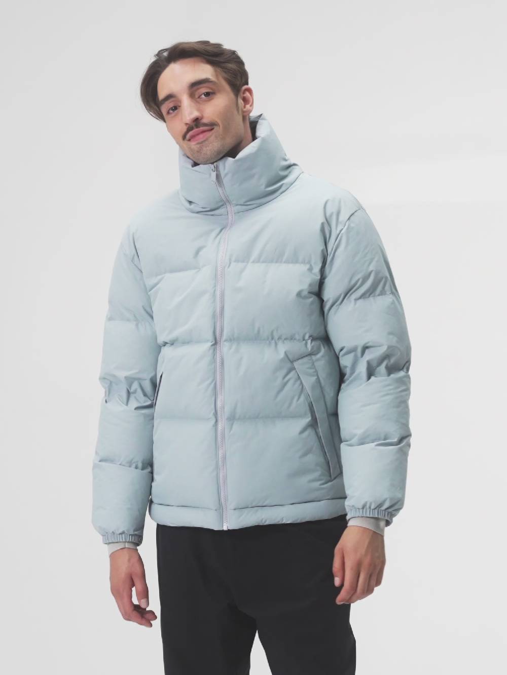 Pinqponq Puffer Jacket - Iced Grey (Unisex)