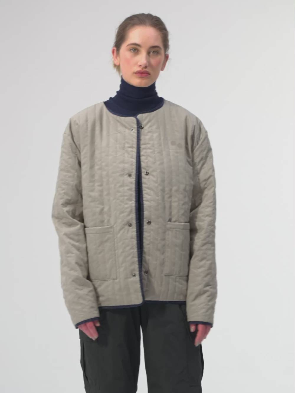 Pinqponq Reversible Jacket - Tune Navy (Unisex)