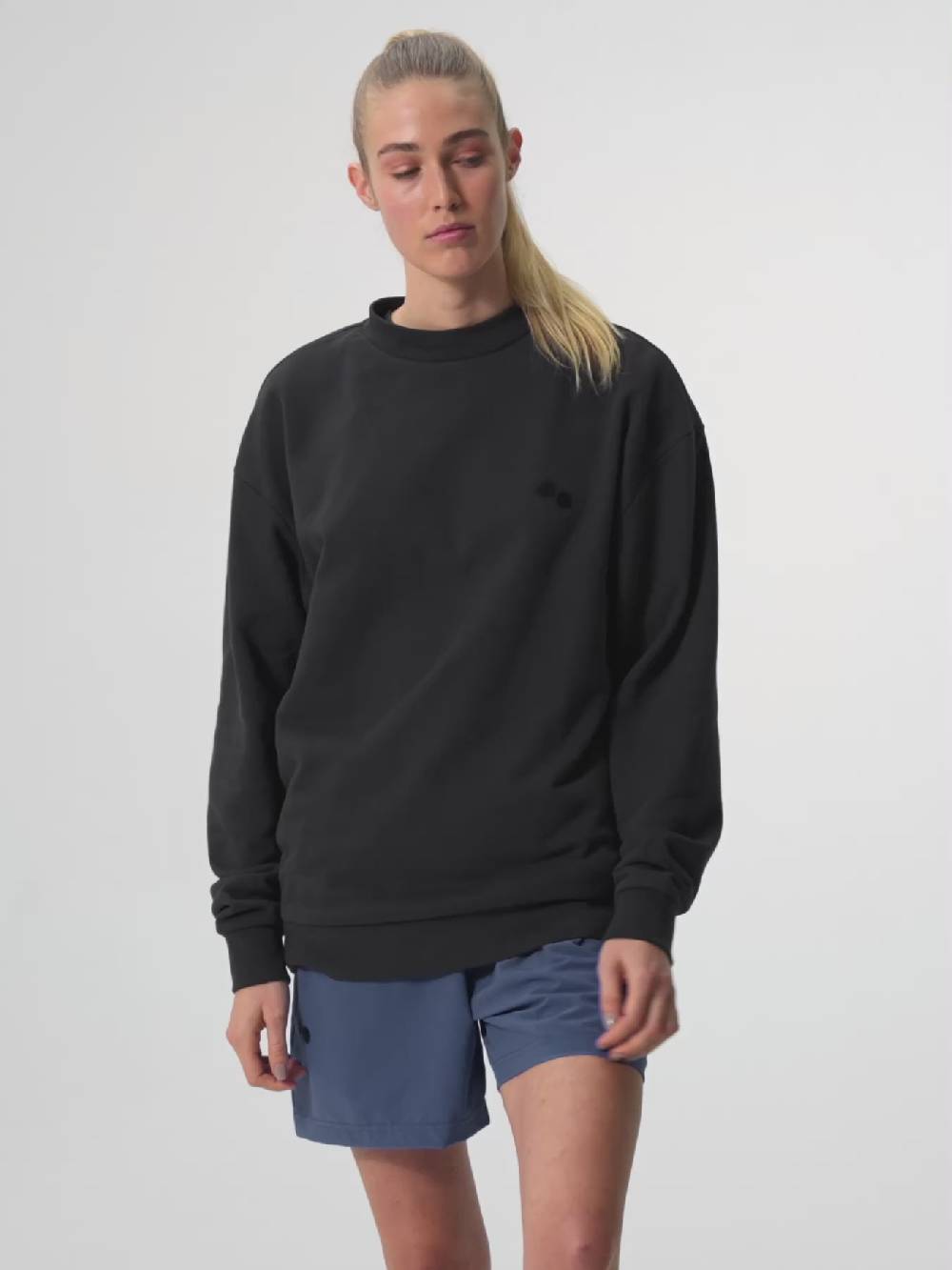 Pinqponq Sweatshirt - Circles Peat Black (Unisex)