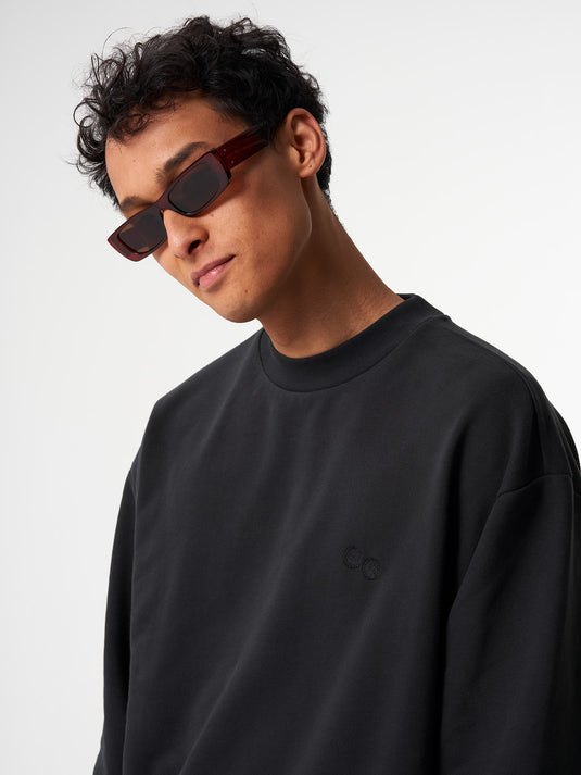 Pinqponq Sweatshirt - Circles Peat Black (Unisex)
