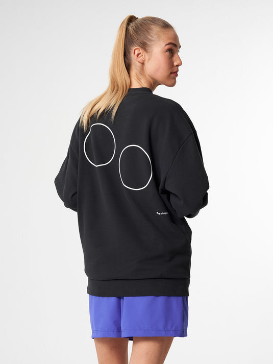 Pinqponq Sweatshirt - Circles Peat Black (Unisex)