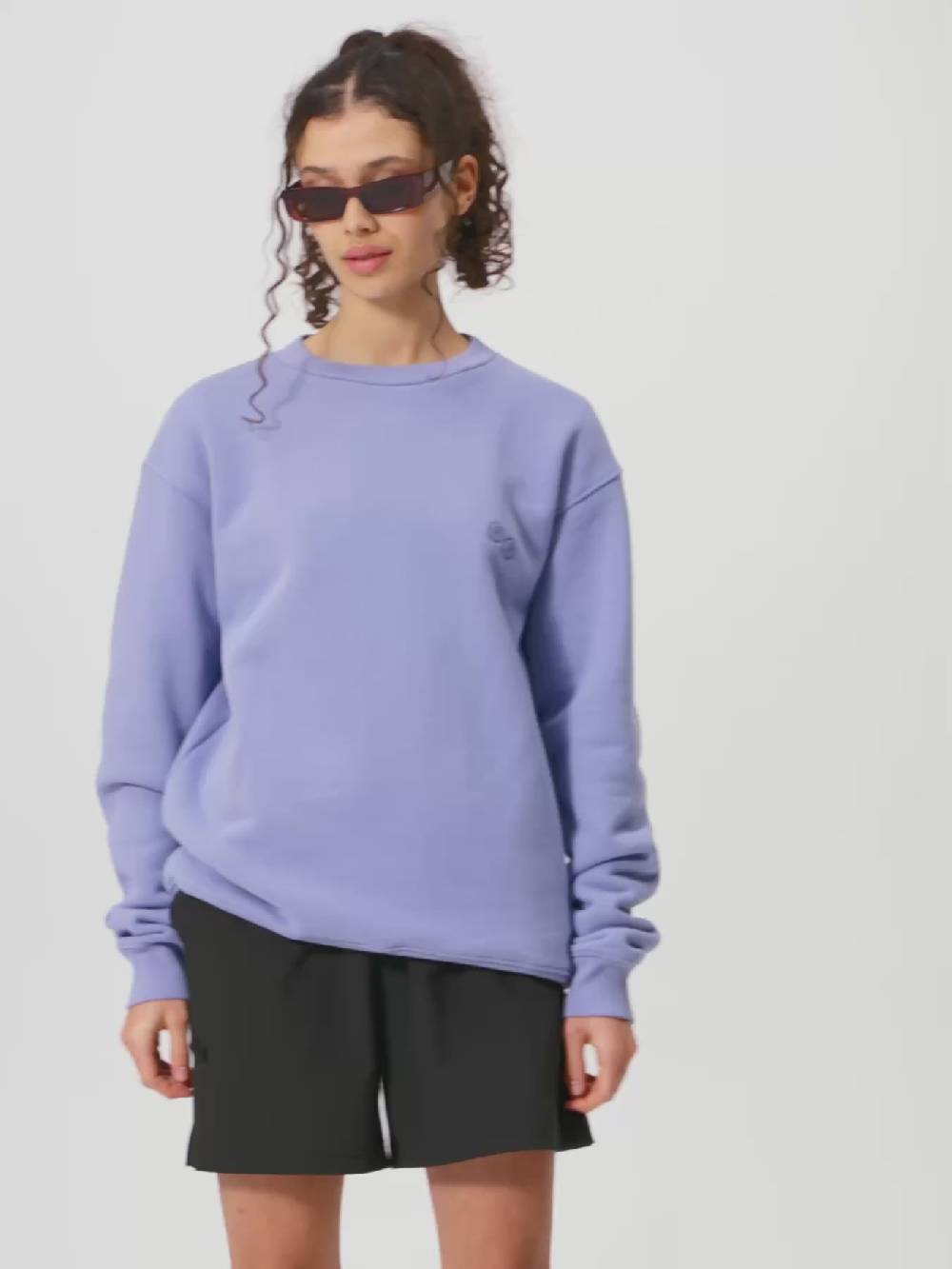 Pinqponq Sweatshirt Cotton - Pool Blue (Unisex)