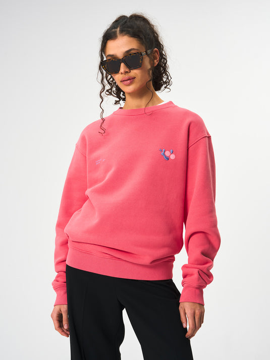 Pinqponq Sweatshirt Cotton - Watermelon Pink (Unisex)