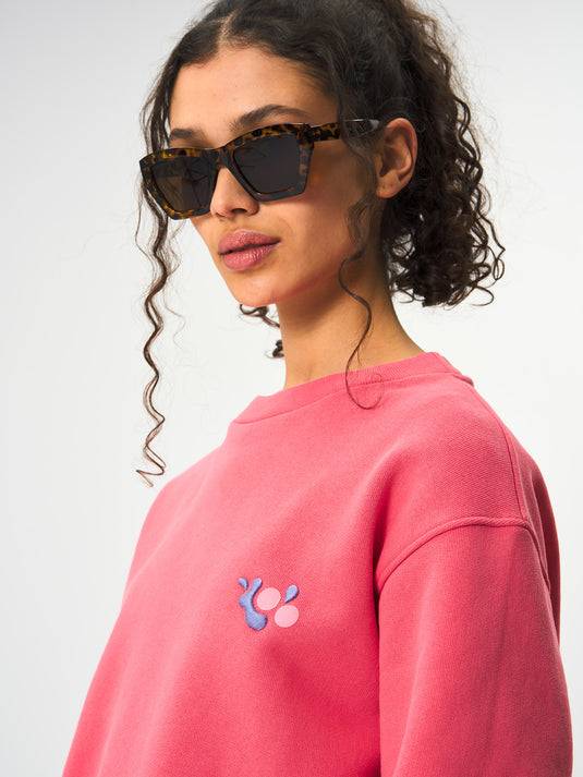 Pinqponq Sweatshirt Cotton - Watermelon Pink (Unisex)