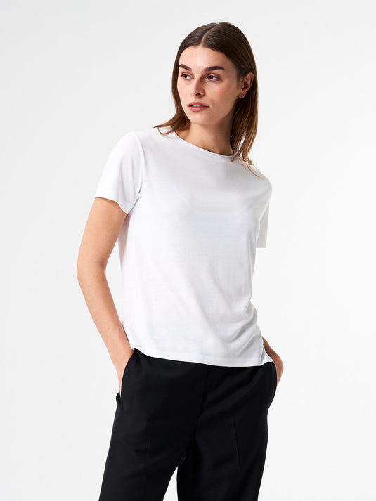 Pinqponq T-Shirt TENCEL™ - Wooden White (Female)