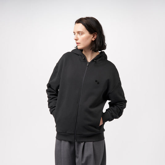 Pinqponq Zipped Hoodie - Peat Black (Unisex)