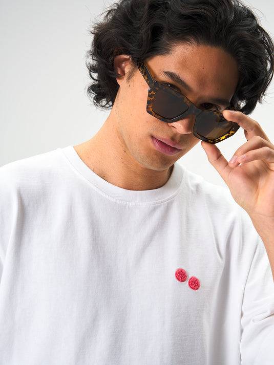 Pinqponq T-Shirt Cotton - White Frottee Watermelon (Male)