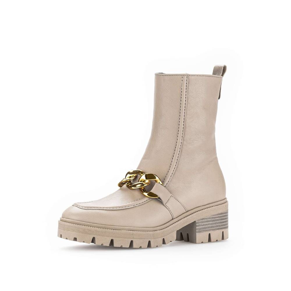 Pius Gabor Biker Boots Beige