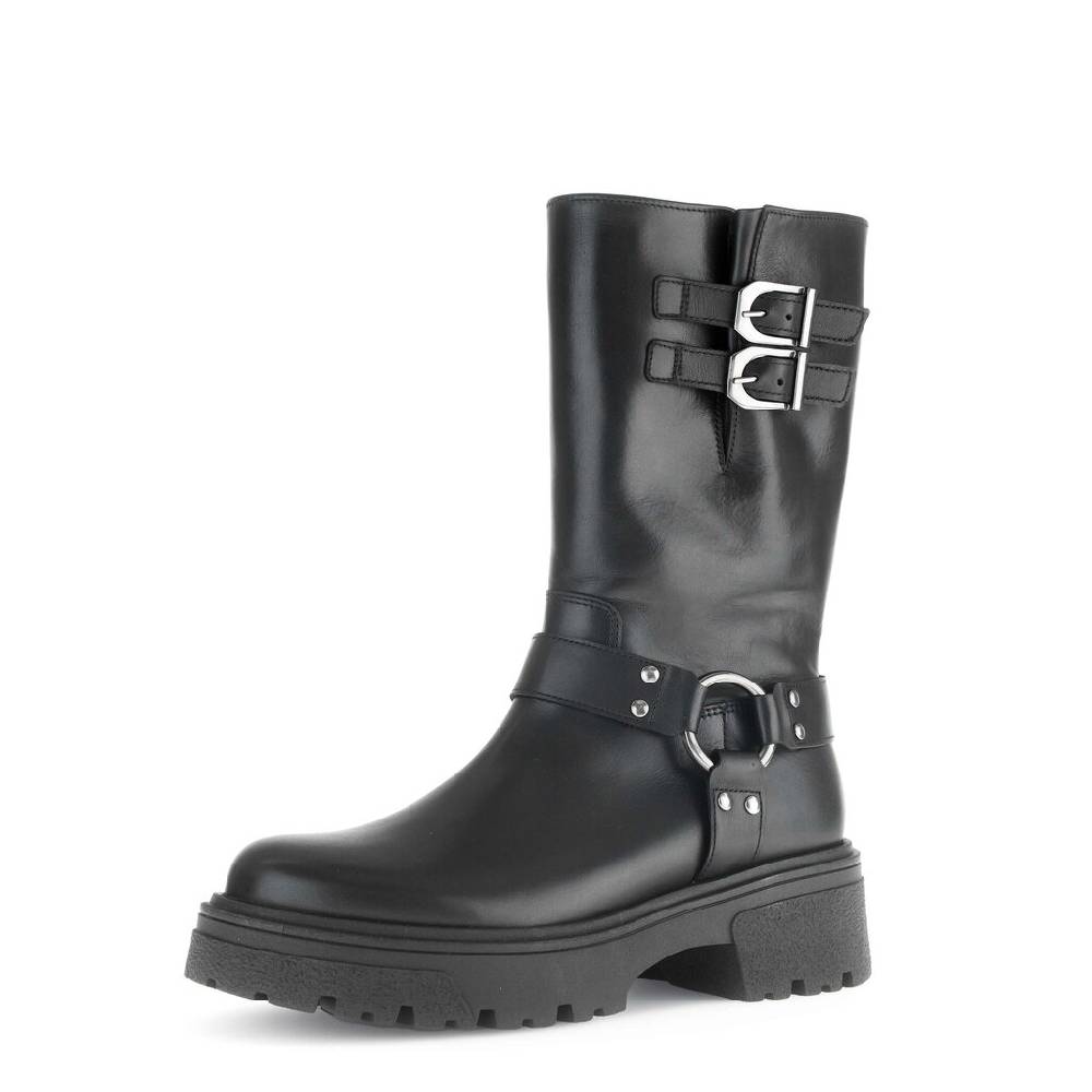 Pius Gabor Biker Boots Schwarz