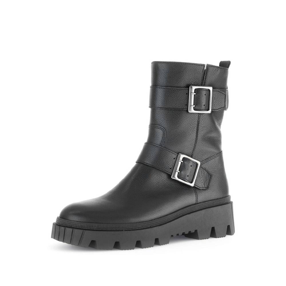 Pius Gabor Biker Boots Schwarz