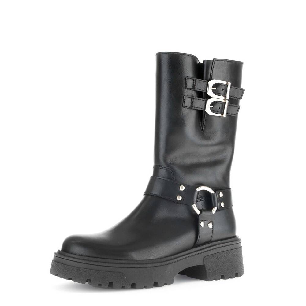Pius Gabor Biker Boots Schwarz