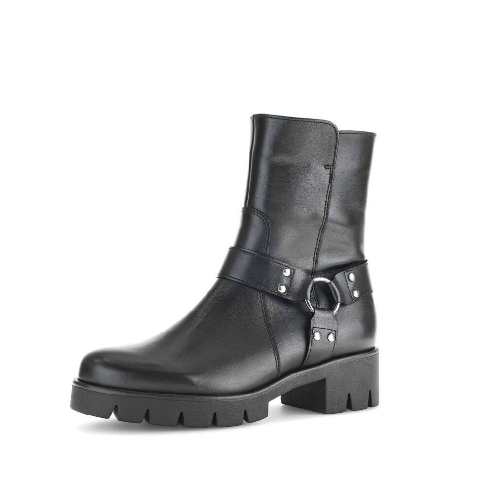 Pius Gabor Biker Boots Schwarz