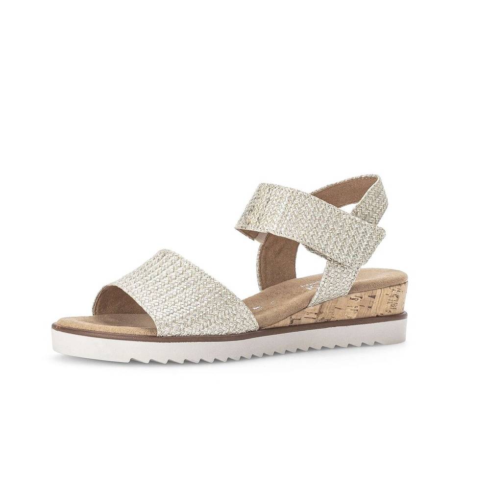 Pius Gabor Keilsandalette Beige
