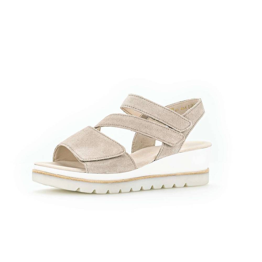 Pius Gabor Keilsandalette Beige