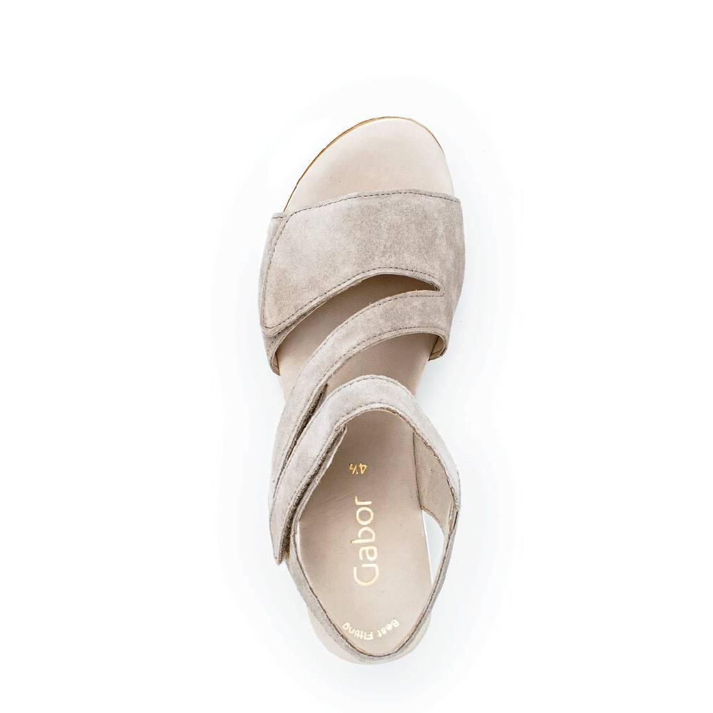 Pius Gabor Keilsandalette Beige
