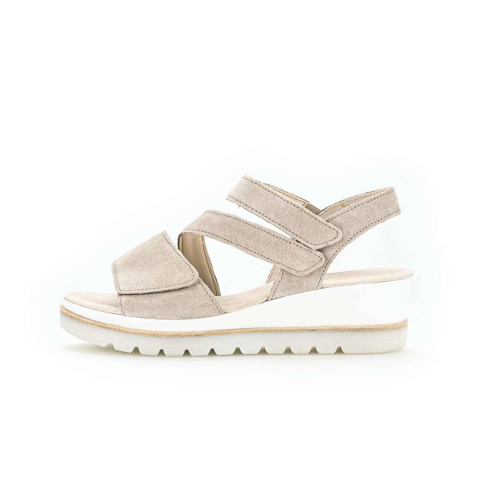 Pius Gabor Keilsandalette beige