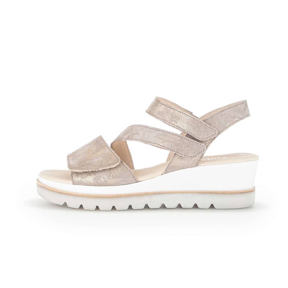 Pius Gabor Keilsandalette beige