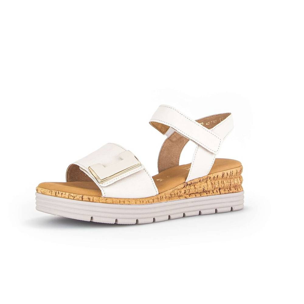 Pius Gabor Keilsandalette Beige