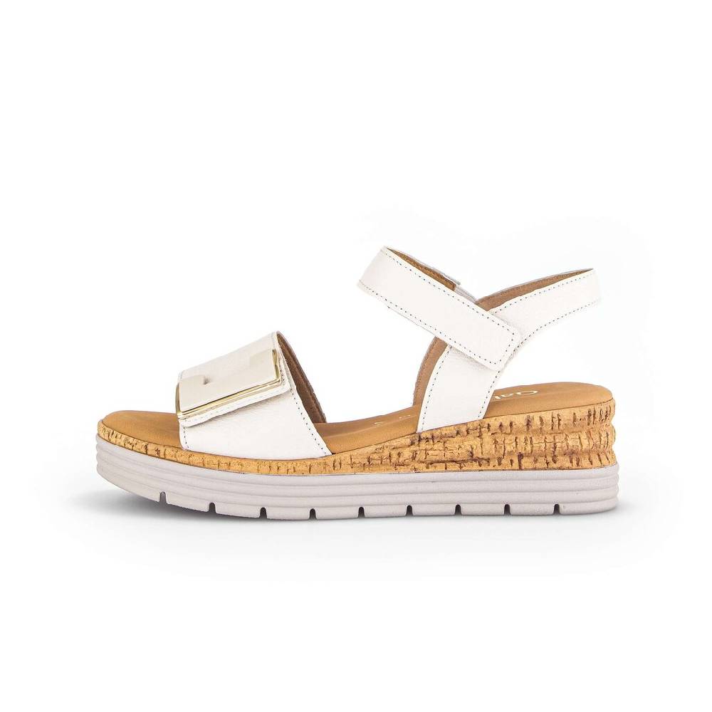 Pius Gabor Keilsandalette beige